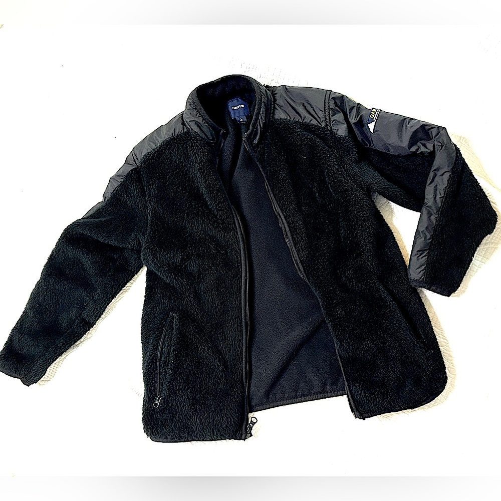 Gap Kids Zip Fleece Large Black EUC